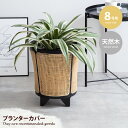【クーポンで15%OFF! 8/1 0:00~23:59まで★】グリーンベース プランターカバー プランター 鉢カバー ラウンド型 ウッドプランター 8号 観葉植物 グリーン 植木鉢 人気 新生活 幅32 リビング ベッドルーム 寝室 玄関 子供部屋 室内