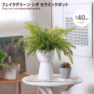 観葉植物 【高さ40cm】Ordrup フェイクグリーン シダ セラミックポット