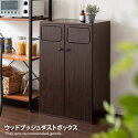 ゴミ箱 Empro ウッドプッシュダストボックス 45L×2