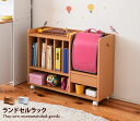 【MAX50%OFF! 6/25 0:00 ~ 23:59まで★】ランドセルラック 【幅82cm】 シェルフ ラック ジュニア家具 キッズ収納 収納家具 教科書 ランドセル置き場 こども 子ども部屋 子育て リビング 整理 棚 奥行29.5cm 多機能 キャスター付き 引出し 木製 ナチュラル 茶 ホワイト