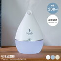 加湿器・ヒーター 【容量230ml】Shizuku lovery 超音波式USB加湿器