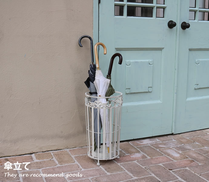 Rakuten - 【MAX50％OFF! 4/20 0:00 ~ 23:59まで★】傘立 傘立て コンパクト アンティーク加工 シンプル 業務用 ヨーロピアン かわいい 北欧 エレガント