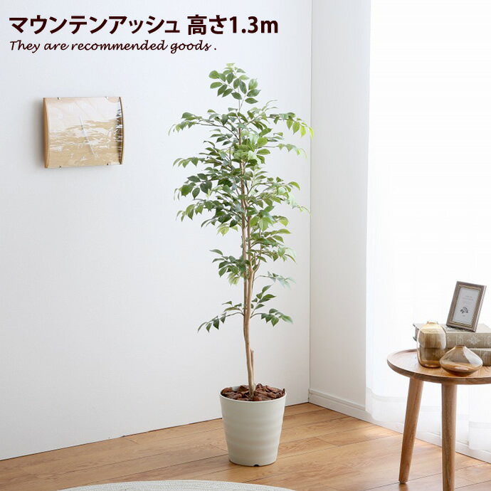 【クーポンで15％OFF！4/4 20:00~4/5 23:59限定！】光触媒 【高さ1.3m】 観葉植物 フェイクグリーン グリーン 人工観葉植物 おしゃれ家具 おしゃれ 北欧 インテリア マウンテンアッシュ 造花 インドアグリーン 消臭 防菌 人気 可愛い かわいい Brote