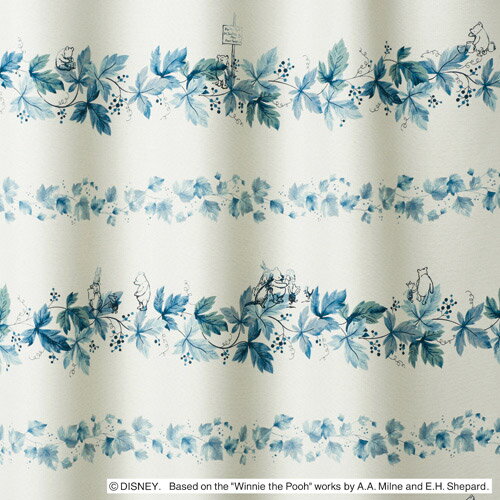 【ポイント5倍】日本製 ディズニー カーテンプーさん/リース(POOH/Wreath)幅100×丈135cm遮光カーテン(遮光2級) 形状記憶 ウォッシャブルメーカー直送返品交換・代引不可商品Disney ドレープ※1枚入り [2]