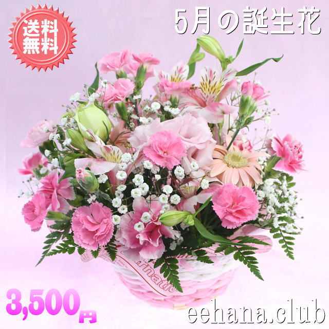 5月の誕生花★ピンクアレンジ3,500円