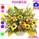 9月の誕生花【りんどう】デザイナーにおまかせフラワー★15,000円【送料無料】【フラワーアレンジ・花束】ネット特価!!【楽ギフ_包装】【楽ギフ_メッセ】【楽ギ...