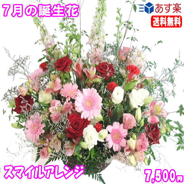 7月の誕生花★ブリリアントアレンジ花言葉付き10,000円【