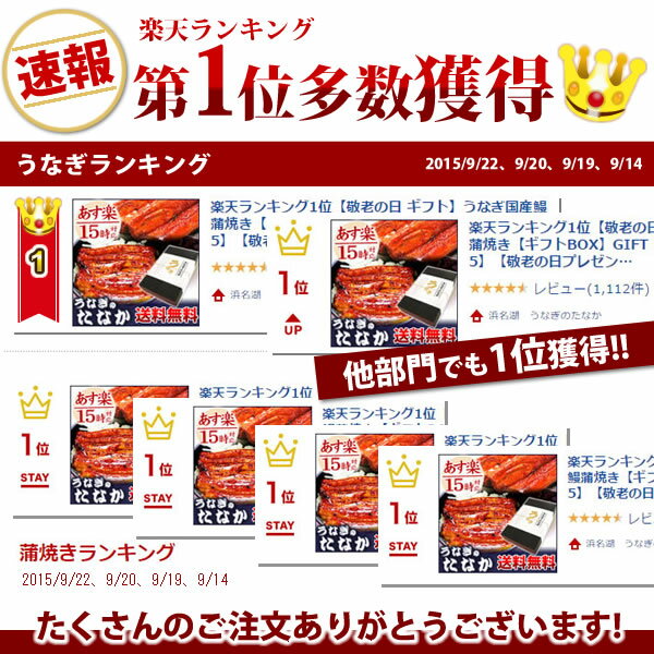 父の日ギフト 送料無料ギフトうなぎのたなか国産蒲焼き 国内産の特大ウナギ蒲焼2枚 GIFT [Ftn2] 父の日 プレゼント ギフト 風呂敷 AB