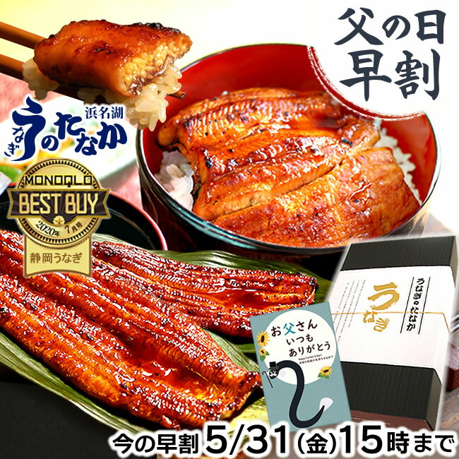 蒲焼き ＼5/31にお値段上がります！／ 父の日 早割 プレゼント うなぎ 国産 蒲焼き ギフト 食べ物 送料無料 鰻 真空パック 食品 グルメ 人気 クーポン 内祝い 誕生日 お祝い あす楽 90～110g2本 2尾 【静岡産 通常 AAA 化粧箱】gset [1～2人前]