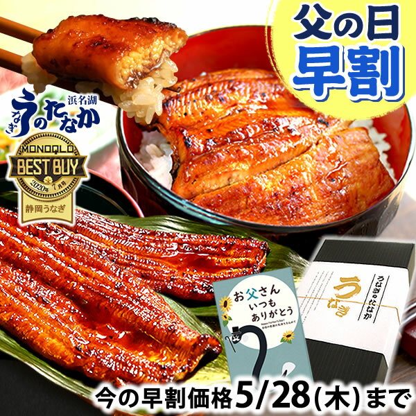 ＼まもなく終了★限定クーポン／ 父の日 早割 プレゼント うなぎ 国産 蒲焼き 食べ物 送料無料 鰻 お祝い 食品 グルメ 人気 ギフト 内祝い 誕生日 母の日 ご褒美 最強配送 90〜110g2本 2尾 【静岡産 通常 AAA 化粧箱】gset [1〜2人前]