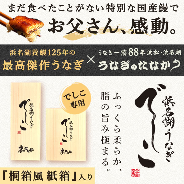 ＼遅れてごめんね★10％OFFクーポン！／ 父の日 浜名湖 うなぎ プレゼント 国産 蒲焼き 食べ物 送料無料 鰻 食品 人気 誕生日 お中元 御中元 夏 ギフト 浜名湖産 うなぎ でしこ 110〜120g 1〜3枚 本 尾 【静岡産 AAA 専用箱】deshiko [1〜3人前] うなぎのたなか