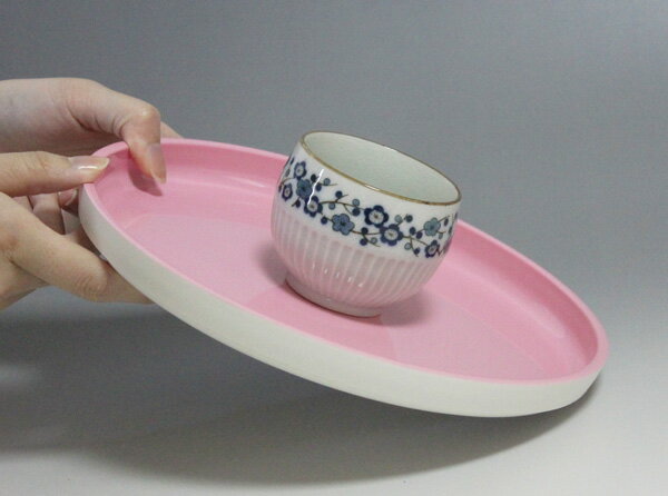 トレー カフェ 丸盆 お盆 すべらない おしゃれ おぼん【24cm】山和 ペット樹脂 ピ...