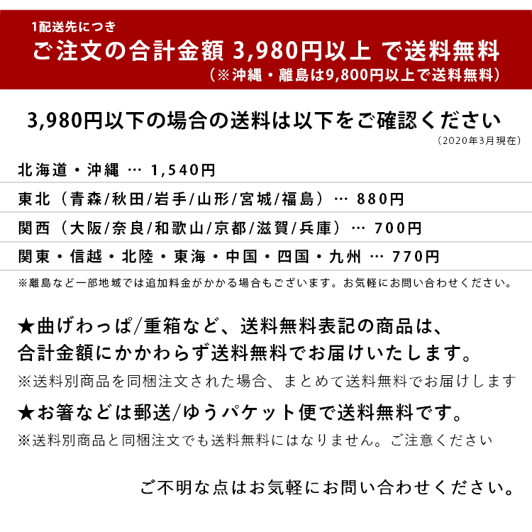 送料詳細ページ