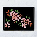 蒔絵 付箋ケース「雅」 スワロフスキー桜(黒) 紙箱入り(付箋入れ ポストイットケース)