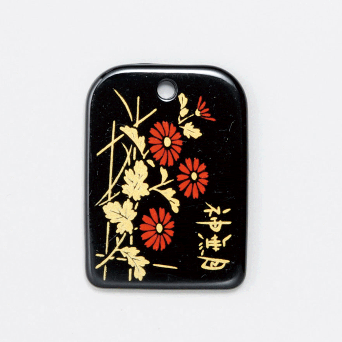 蒔絵 根付 OPP 日本の花シリーズ 神