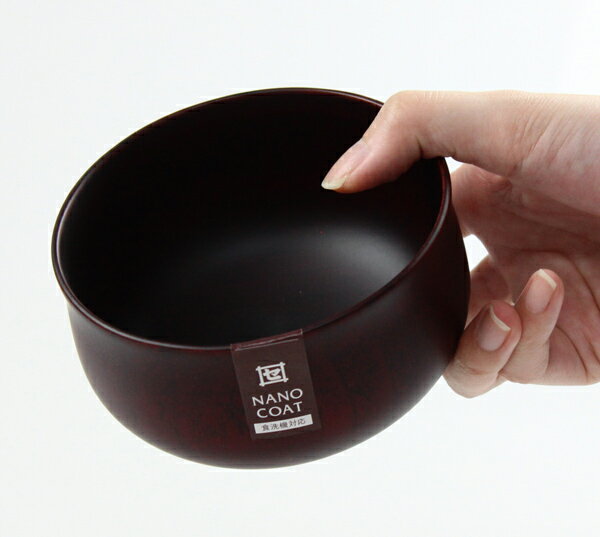 木製 汁椀 食洗機対応 ナノコート（国内加工） KAME Type2 BR （木製椀 木のお椀 銘木椀 食器洗い機対応 お好み椀 多用椀 丼 ナチュラル おしゃれ フォトジェニック） 2