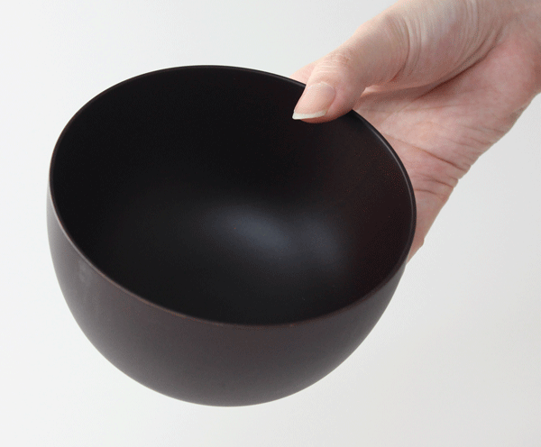 【売り切れ御免・訳あり】木製 多用椀 ボウル型 木地呂塗 汁椀 φ12.7x7.8