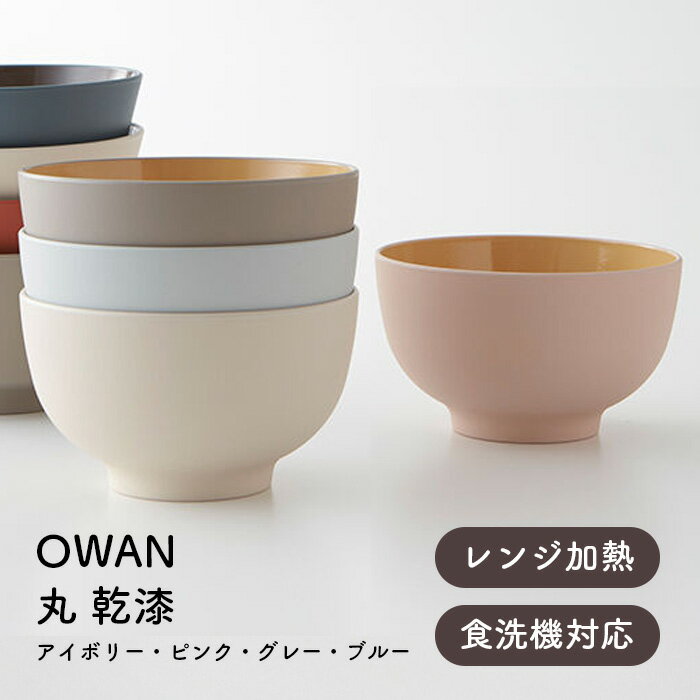 お椀 汁椀 味噌汁椀 OWAN 丼 電子レンジ対応 食洗機対応 日本製 くすみカラー 丼椀 国産 茶碗 丸 乾漆 漆 食器 グラデーション アイボリー ピンク グレー ブルー ナチュラル 北欧 おしゃれ スタッキング スープボウル 大人 子供 TAKENAKA pnt