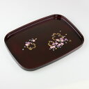 【売り切れ御免セール】 【訳あり】 小判盆 溜塗 桜さくら urikire