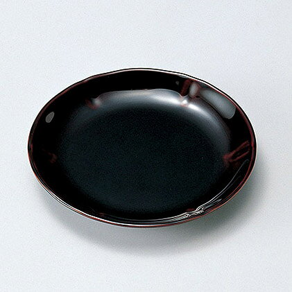 越前漆器 小皿 溜 1枚 漆塗 うるし塗 12-06507