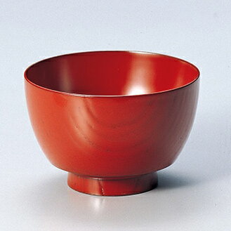越前漆器 汁椀 古代朱 振り袖型 1客 木製 漆塗 うるし塗 松屋漆器 12-01701