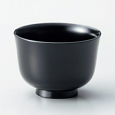 Without Lid - 越前漆器 食洗機対応 汁椀 春秋型 黒 1客 ※箱なし 日本製 国産 お椀 高級 ギフト プレゼント 漆塗 松屋漆器 12-02506