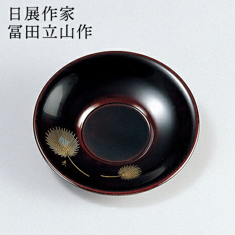 越前漆器 茶托 百合茶托 (小) 溜 5枚 セット 日本製 国産 高級 御祝 ギフト プレゼント 漆塗 松屋漆器 12-05705