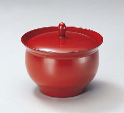 越前漆器 つまみ付菓子器 古代朱 日本製 12-08103 木製 菓子器