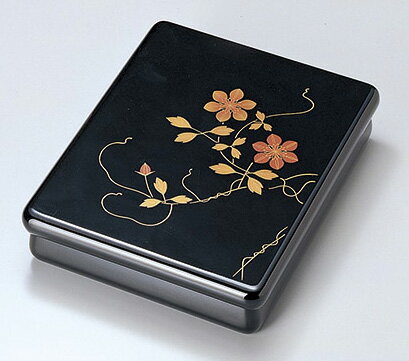 越前漆器 文庫 鉄線 光琳文庫 黒内梨地 12-13102 書類入れ 書類整理箱 松屋漆器