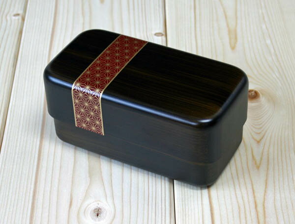 はづき長角弁当箱黒木目麻の葉電子レ...