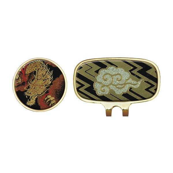 蒔絵 ゴルフマーカー 雲龍 桐箱入 001-1228（漆器 記念品 お土産 海外向けギフト)
