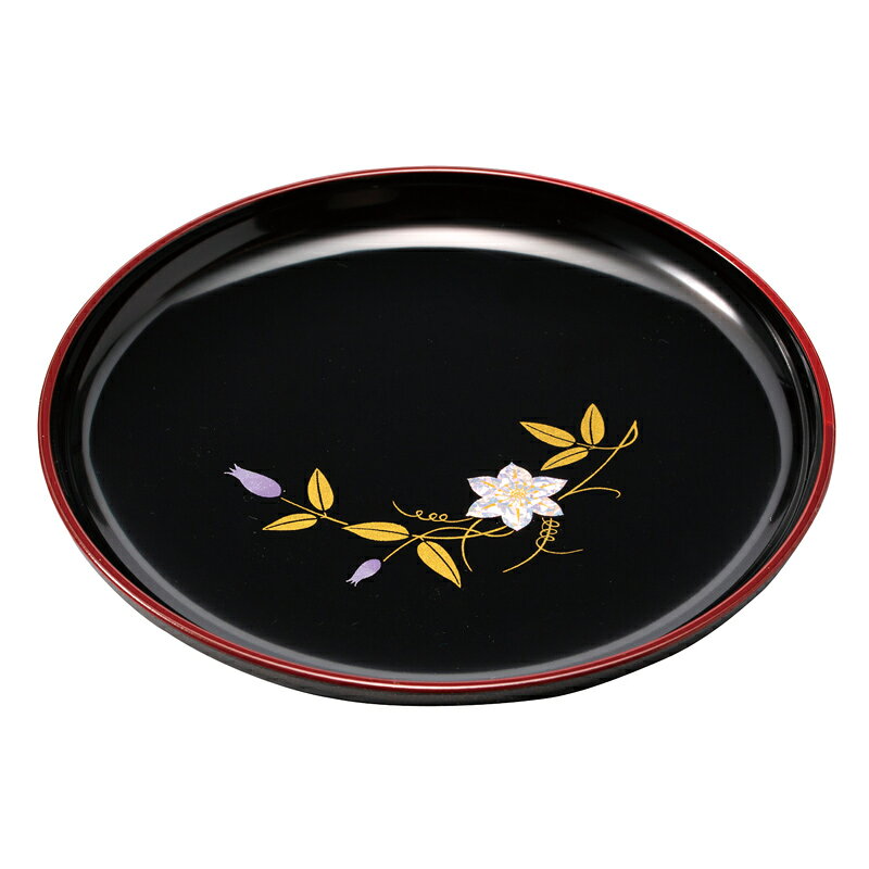 乐天商城 - 紀州漆器 5.0ケーキ皿 黒 鉄仙 （1枚入り）