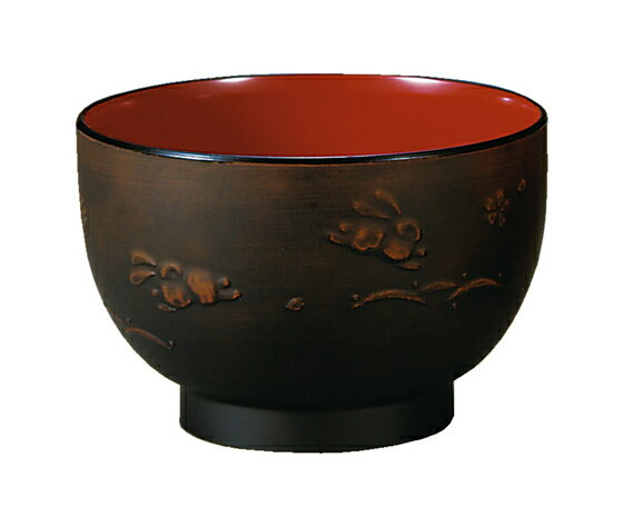 汁椀 3.5 うさぎ彫 電子レンジ 食洗�