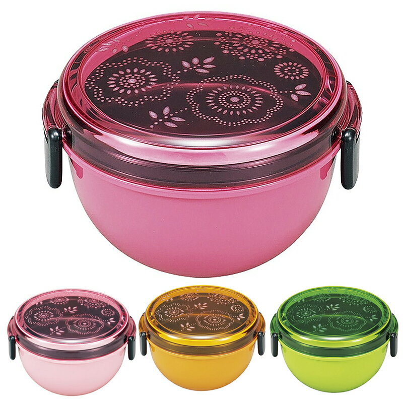 お弁当箱 弁当箱【ランチボウル Mon mode 花】おしゃれ ランチボックス【700ml】MP PK OR GR 電子レンジ対応 食洗機対応 丼型 どんぶり ...