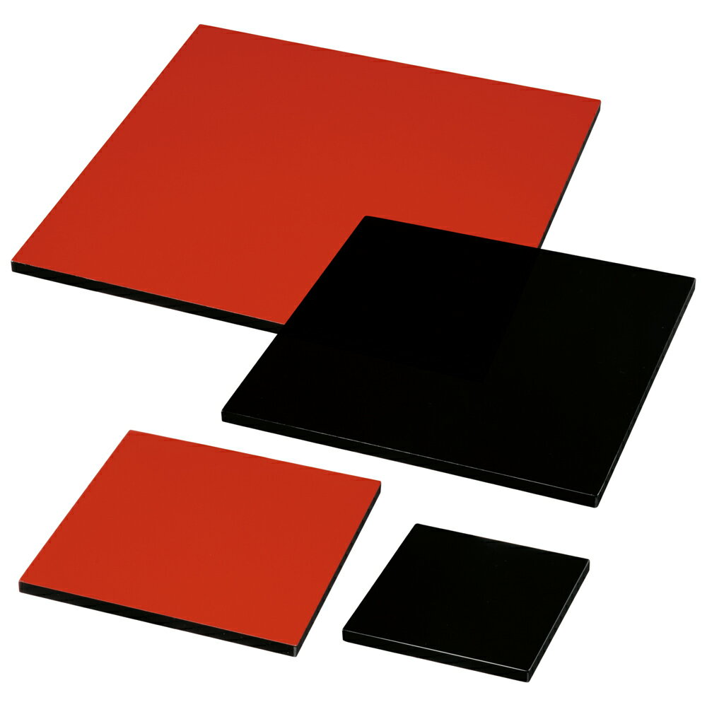 木製 4．0 正角板 黒/朱 001-1011（華台 花台）