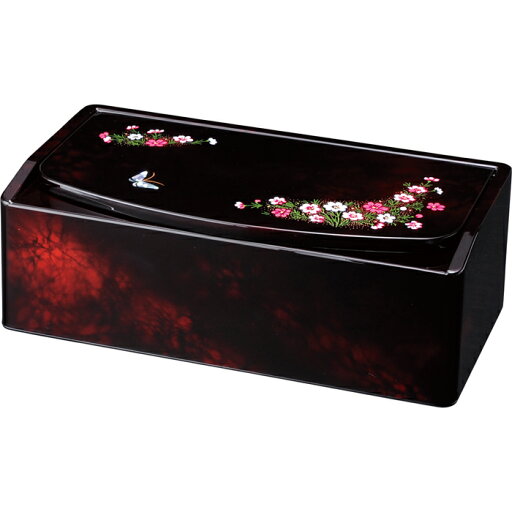 紀州漆器 ティッシュケース 鏡付 コスモス 金蒔絵 ティッシュBOX ティッシュボックス ティッシュ入れ 26-50-8 武商 紀州漆器 ティッシュケース 鏡付 コスモス 金蒔絵 ティッシュBOX ティッシュボックス ティッシュ入れ 26-50-8 武商