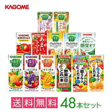 父の日 カゴメの野菜ジュース48本セット　8種類当店にお任せ(8種類×6本)　お礼 お返し 内祝い 出産祝い お祝 オフィス 備蓄 ビタミン