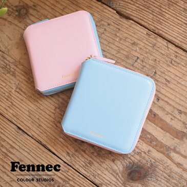 Fennec Combi Wallet フェネック レディース 財布 バイカラー ベイクドカラー ラウンドファスナー 薄い コインケース付 レザー コンパクト ミニ財布 二つ折り財布 ブランド 誕生日 クリスマス プレゼント ギフト