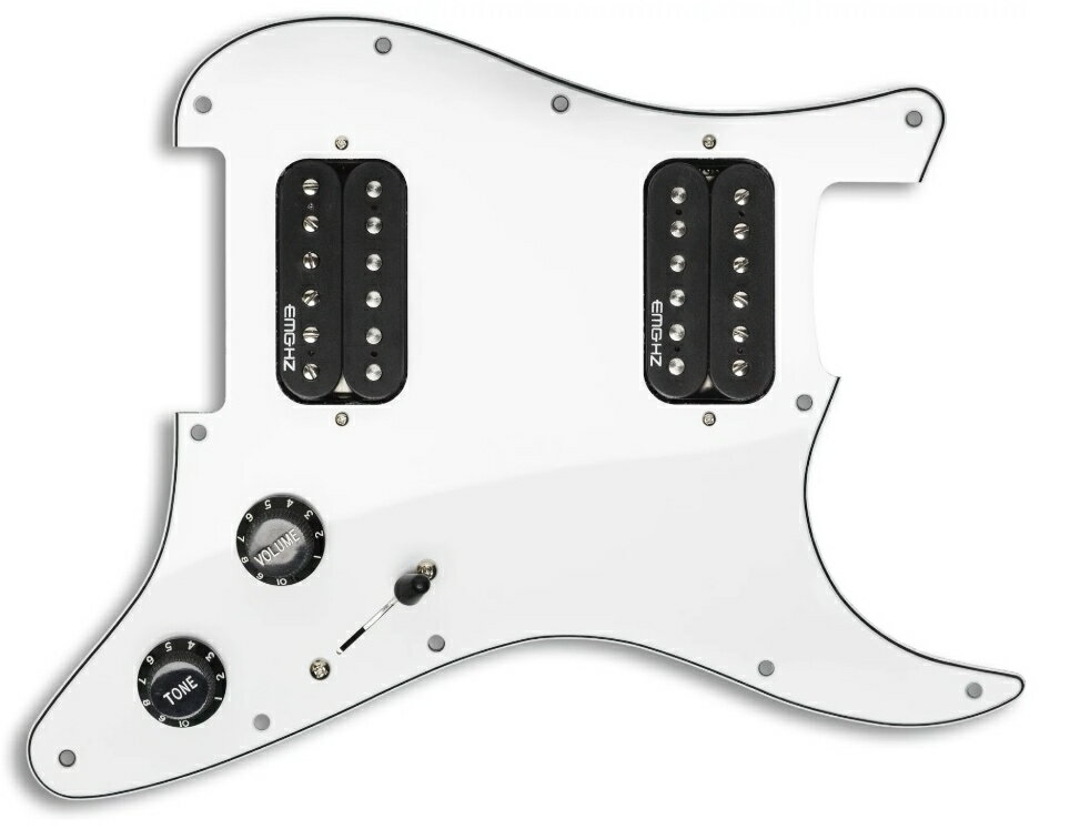 EMG ST12 Strat Style Pre-Wired Pickguard H/H White [並行輸入品][直輸入品]【新品】