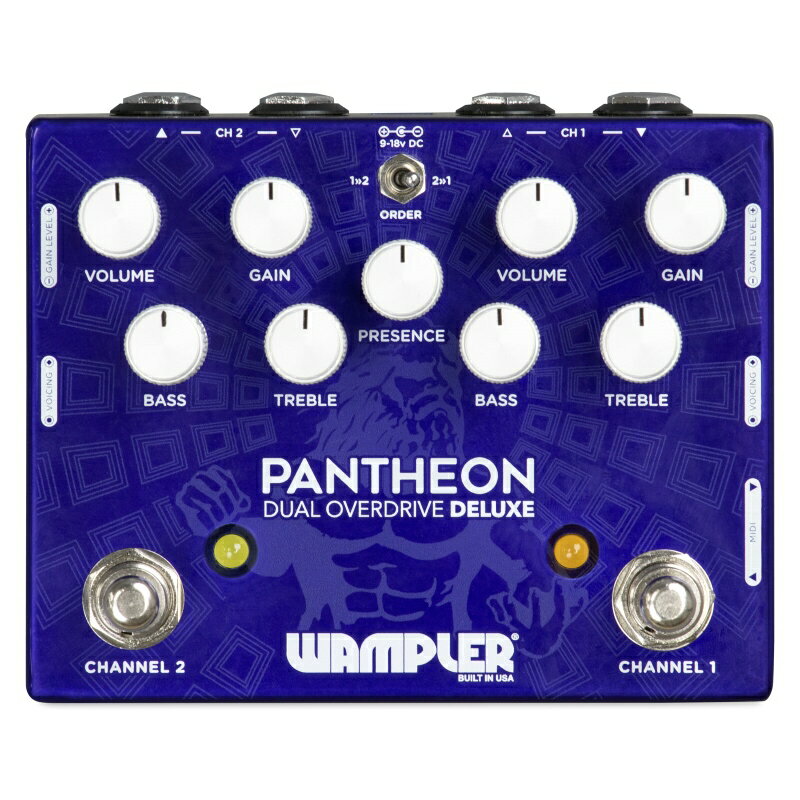 Wampler Pedals Pantheon Deluxe DUAL OVERDRIVE 直輸入品 並行輸入品 【ワンプラー】【オーバードライブ】【新品】