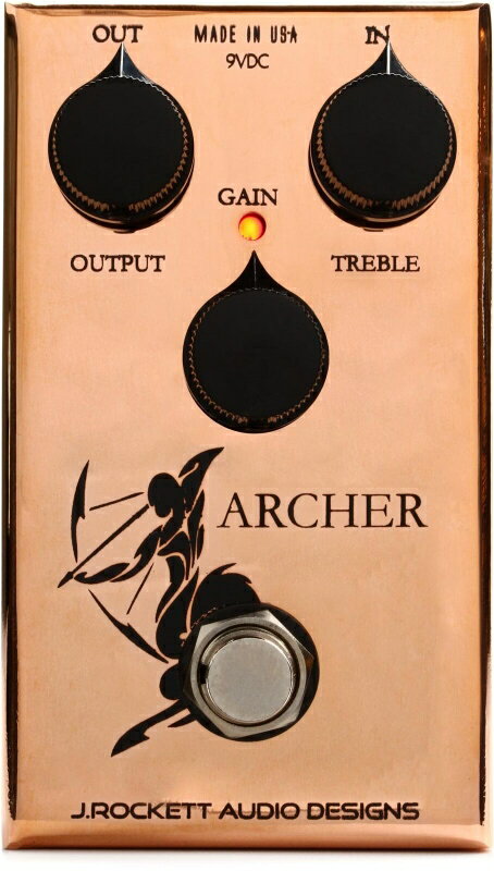 J.Rockett Audio Designs The Jeff Archer Boost Overdrive - Copper Plated [直輸入品][並行輸入品] 【Rockett Pedals】【新品】