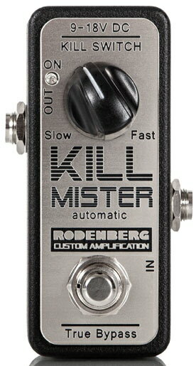 Rodenberg Amplification has unveiled a handy new pedal called the KILLMISTER. Named in homage to bass icon Lemmy, the device is an automatic kill switch that lets you cut your signal with eight settings. ・Eight Cutoff Times for Stutter Effect: Manual, 400ms, 350ms, 300ms, 250ms, 200ms, 150ms, 100ms ・100% mechanical, switches internally to ground using a special relay ・True Bypass ・Handmade in Germany ・Power supply via 9-18 V power supply unit (not included, no battery operation) ・Current draw: 9-18V / 30 mA ・Dimensions (L / D / H): 1.5 x 3.6 x 1.3 (inches) ・Weight: 0.33 lbs