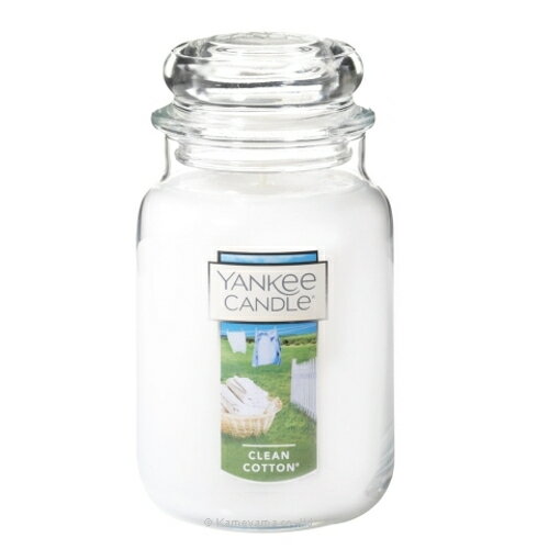 カメヤマ 163-605-1 YANKEE CANDLEジャーL クリーンコットン K0060501 ヤンキーキャンドル ジャータイプ 松K直送 センター出荷