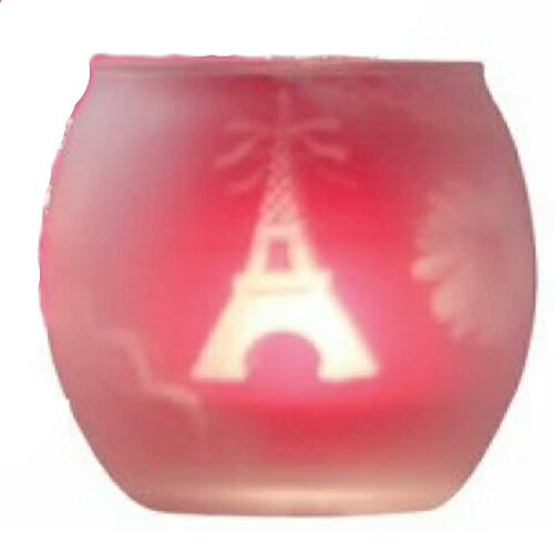 カメヤマ 163-10010-102 エッフェル塔シルエットグラス レッド J1001010R 6ケ シルエットグラス エッフ..