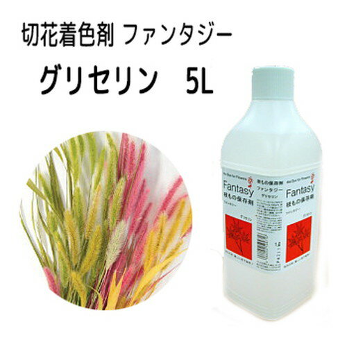 送料無料 パレス化学 切花着色剤ファンタジー グリセリン 5L 切り花 染色 染色液 フラワーアレンジ 生花 植物 プレゼント ツリー DIY ガーデニング 園芸 パレス化 代引不可