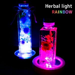 LEDハーバルライト 2色 ハーバリウム LED ライト 光る レインボー コースター herbarium