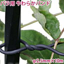 バラ用 やわらかバンド φ2.5mm×10m 家庭菜園 園芸 ガーデニング 枝 つる バラ 誘引 結束 支柱 薔薇 簡単 かんたん 金TD