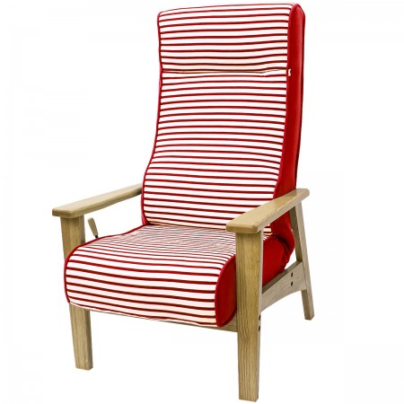 リクライニングチェア リクライナー パーソナルチェア ポケットコイル 北欧風 無段階リクライニング レバー操作式 布 ファブリック 可動ヘッドレスト 敬老の日