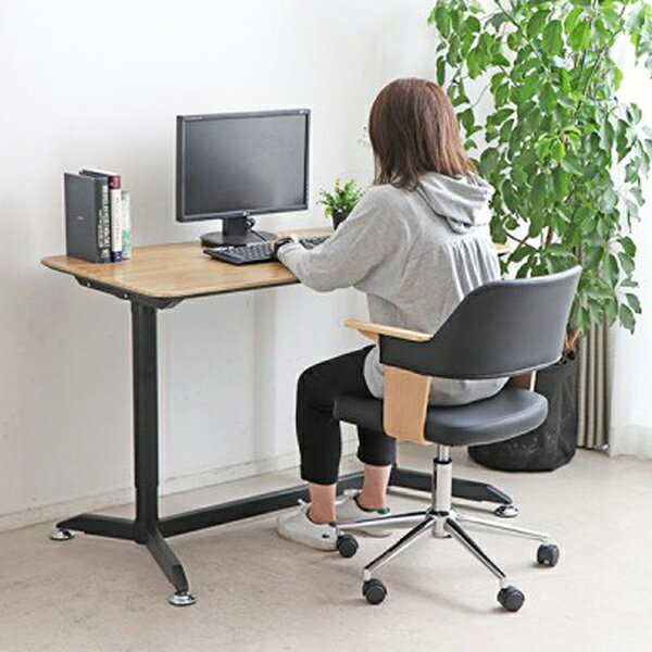 スタンディングテーブル モーデ 120 昇降テーブル スタンディングテーブル PCデスク パソコンデスク 2色対応 [2]