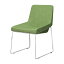 Chair Lino: 03 A088 ミント×ホワイト CONCEPTS アームチェア 食卓椅子 ダイニングチェア モールドウレタン 金属脚 布張り スタイリッシュ モダン